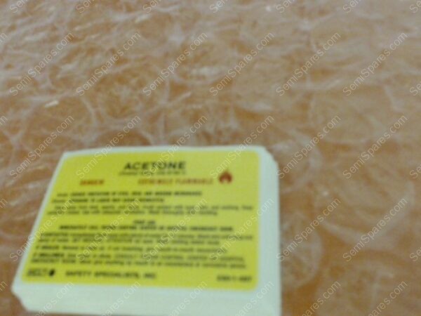 GU-5120-00 | LABEL, 74-28561P, ACETONE