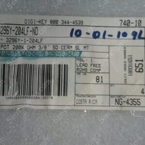 3296Y-1-204LF | POT 200K OHM 3/8" SQ CERM SL MT