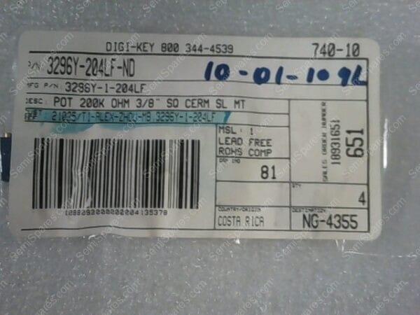 3296Y-1-204LF | POT 200K OHM 3/8" SQ CERM SL MT