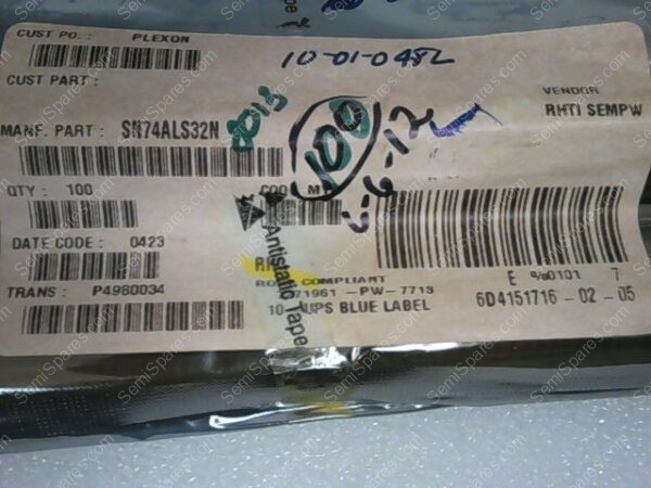 SN74ALS32N | IC GATE OR 4CH 2-INP 14DIP, DIGI-KEY PN: 296-1495-5-ND - Image 2