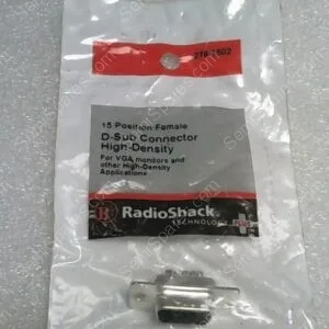 276-1502 | 15 POSITION FEMALE D-SUB CONNECTOR HIGH-DENSITY, RATED 5A AT 500VAC FOR ONE MINUTE