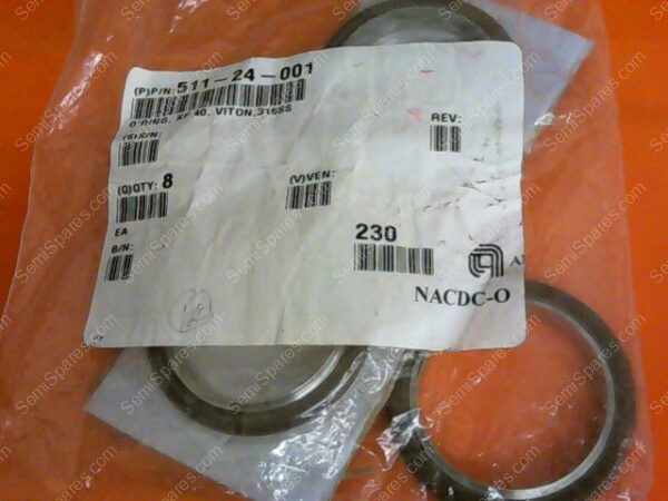 511-24-001 | O-RING, KF 40, VITON,316SS 511-24-001 (PKG OF 3)