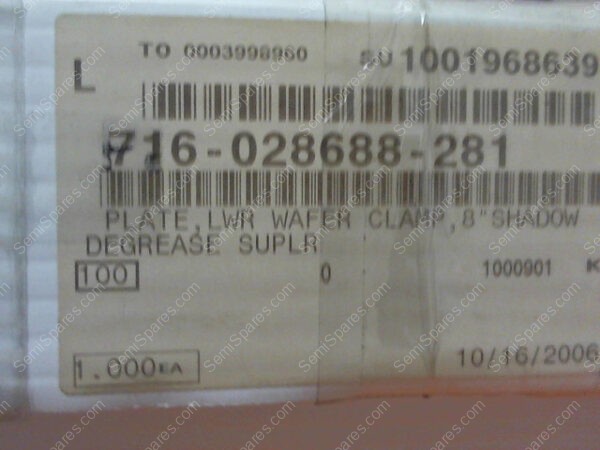 716-028688-281 | PLATE,LWR WAFER CLAMP,8"SHADOW - Image 6