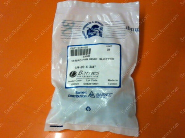93000 | BARNES DISTRIBUTION PAN HEAD SLOTTED PN/93000 (PACK OF 25)