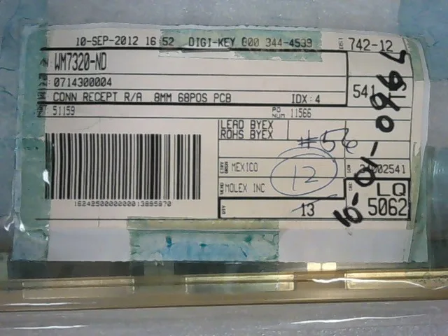 WM7320-ND | CONN RECEPT R/A .8MM 68POS PCB - Image 2