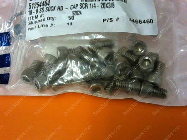 92024 | BARNES DISTRIBUTION SOCKET CAP SCREW WITH KNURT HEX, SOCKET 1/4-20 X 3/8" PN/92024 (PACK OF 25) - Image 2