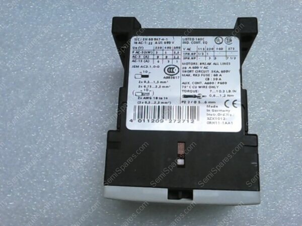 3RT1016-1BB42 | POWER CONTRACTOR, AC3, 24VDC COIL, SCREW CONNECTION - Image 3