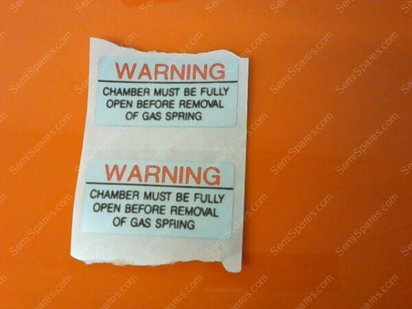 785-011056-001 | LABEL  WARNING GAS SPRING