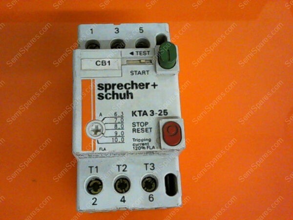 KTA3-25 | SPRECHER+SCHUH KTA 3-25 CIRCUIT BREAKER KTA3-25 P/N KTA3-25 - Image 2