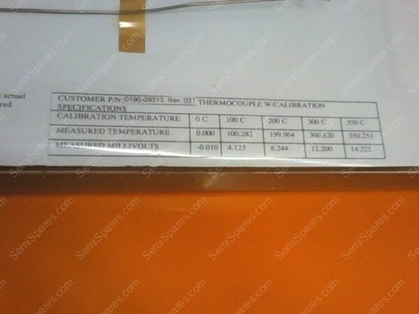 TC-0970-00 | TC,THERMOCOUPLE,P/N0190-09313,1 MICRON - Image 2