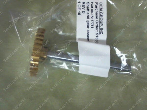 A117765 | SHAFT & GEAR ASSY PN/A117765 - Image 2