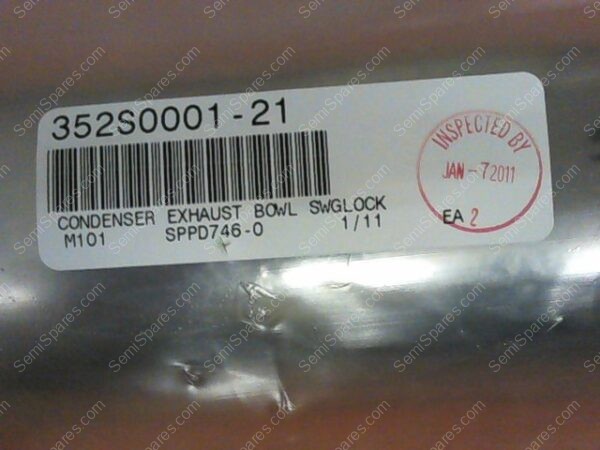 352S0001-21 | CONDENSER EXAUST BOWL,P/N 352S0001-21 - Image 3