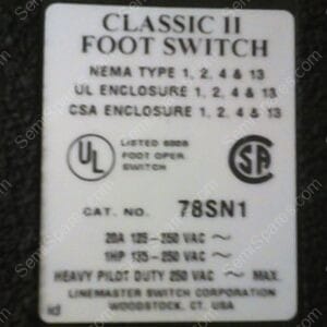 MS-7110-00 | SWITCH,632-S, LINE MASTER, FOOT OPERATED