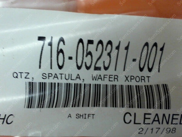 716-052311-001 | QTZ, SPATULA, WAFER XPORT - Image 4