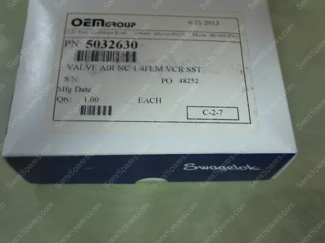 VL-0829-00 | VALVE, VENT, MRC, ISOLATION, PN 5032630 - Image 4