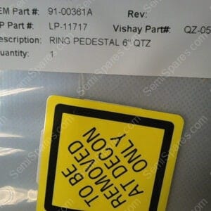 QZ-0501-00 | RING 9100361A PEDESTAL 6" QTZ LPZ11717