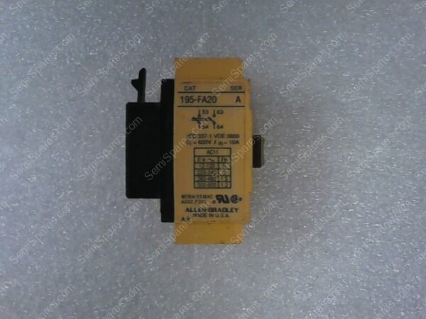195-FA20 | ALLEN BRADLEY, 195-FA20 AUXILIARY CONTACT BLOCK, 10 AMP - Image 3