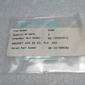 60-105904A10 | GASKET-VCR SS SIL PLD .500, PARENT PART NUMBER: WA-091386D62