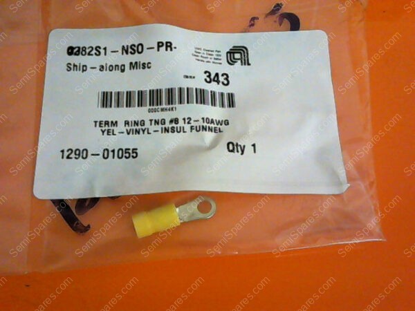 1290-01055 | TERM RING TNG #8 12-10AWG YEL-VINYL-INSUL FUNNEL P/N 1290-01012