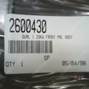 2600430 | DUAL 1.25KW FRONT PNL ASSY