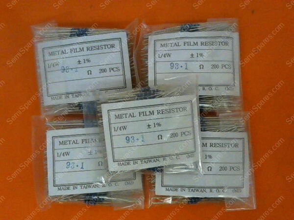 93.1XBK-ND | RES 93.1 OHM 1/4W 1% METAL FILM - Image 3