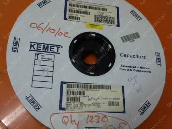 T350A225K016AS7301 | CAPACITORS, 2.2UF, 16V, 10%, (1230 PCS) - Image 3