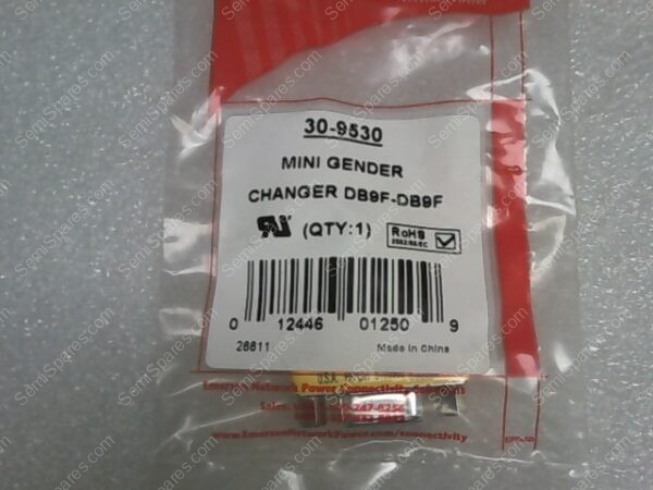 30-9530 | ADAPTER CONNECTOR D-SUB, 9 PIN FEMALE TO D-SUB, 9 PIN FEMALE FREE HANGING (IN-LINE), MINI GENDER CHANGER DB9F-DB9F - Image 2