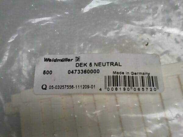 DEK 5 NEUTRAL | TERMINAL MARKING - Image 2