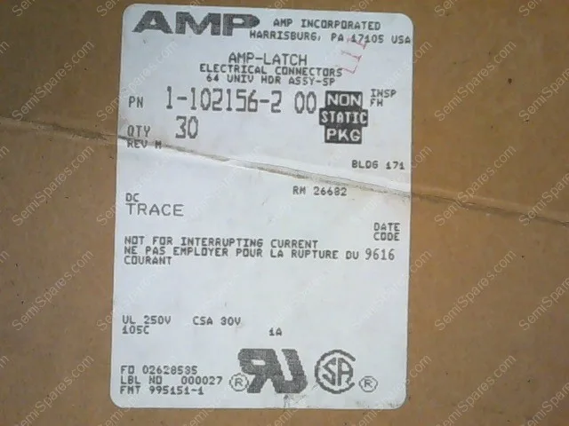 1-102156-2 00 | AMP-LATCH ELECTRICAL CONNECTORS, 64 UNIV HOR ASSY-SP - Image 2