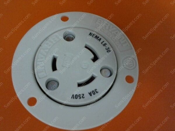 EC-1255-00 | RECEPTA,70630ER,L6-30,30A/250V,WHT,GLOB - Image 2