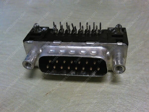 D15P33E4GV00LF | D SUB CONNECTOR, DB15, 15 CONTACTS, PLUG, SOLDER, DA, FCI DELTA D SERIES, METAL BODY - Image 2