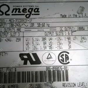 MG3-7CCDDEEF-1F | MAGNETEK OMEGA POWER SYSTEMS, MG3-7CCDDEEF-1F POWER SUPPLY