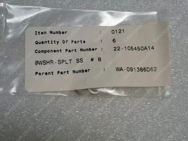 22-105450A14 | WASHER-SPLT SS # 8, PARENT PART NUMBER: WA-091386D62 - Image 3