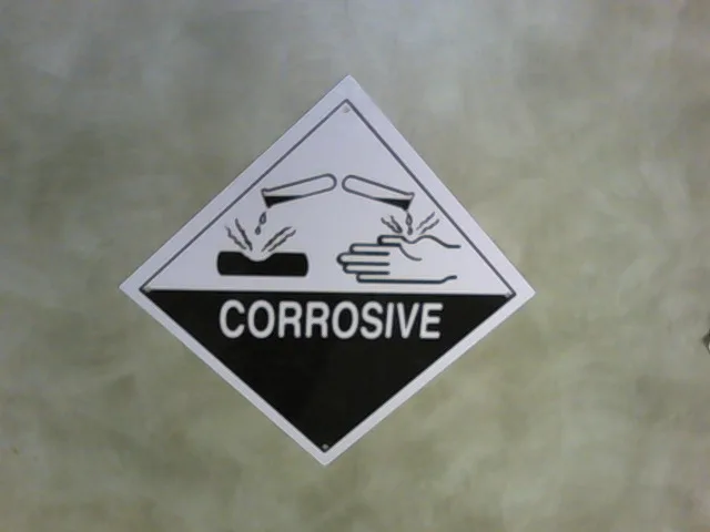 CORROSIVE SIGN | CORROSIVE HAZARD SYMBOL WARNING SIGN - Image 3
