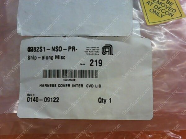 0140-09122 | HARNESS COVER INTER CVD LID,P/N 0140-09122 - Image 2