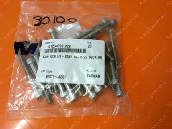 51254399 | CAP SCR 1/4-20X2 18-8 SS SOCK HD PN/51254399 (PACK OF 25) - Image 4