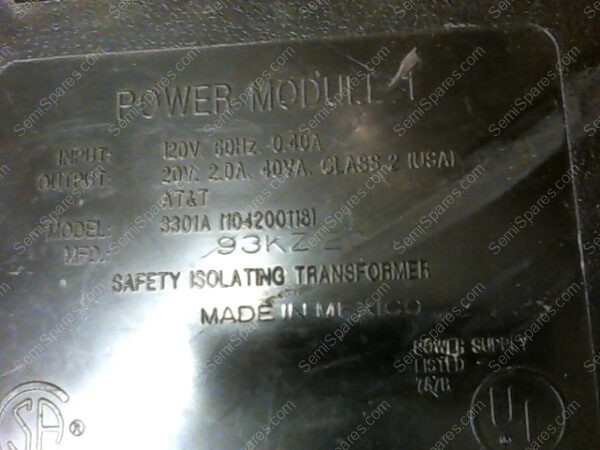 3301A | AT&T POWER MODULE 1 MODEL 3301A (104200118) 93KZ 20 - Image 3