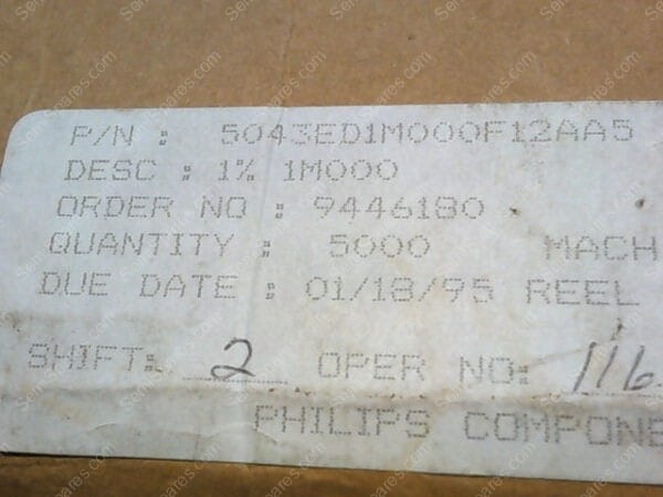 5043ED1M000F12AA5 | PHILIPS 1% 1M000 COMPONENTS REEL - Image 4