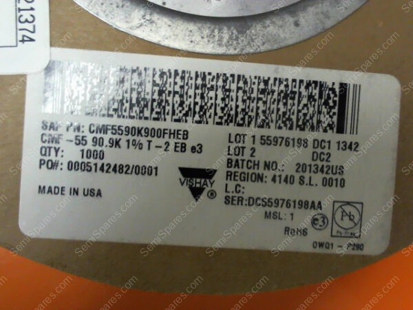 CMF5590K900FHEB | RESISTOR,1% AXIAL,1/2W, 90.9K OHM (1000 PCS) - Image 3