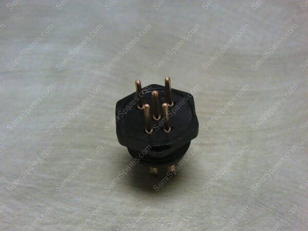 668-002347-005 | Connector, mini hex, male panel receptacle w/hex nut, solder cup, 5 pin contact - Image 4