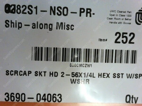 0690-04063 | SCRAP SKT HD 2-56X1/4L HEX
