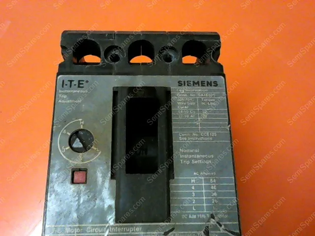 ED63A010 | SIEMENS I-T-E MOTOR CICUIT INTERRUPTER ED63A010 TYPE ED6-ETI 3P 5 AMPS VOLT MAX 600 AC 250 DC - Image 3