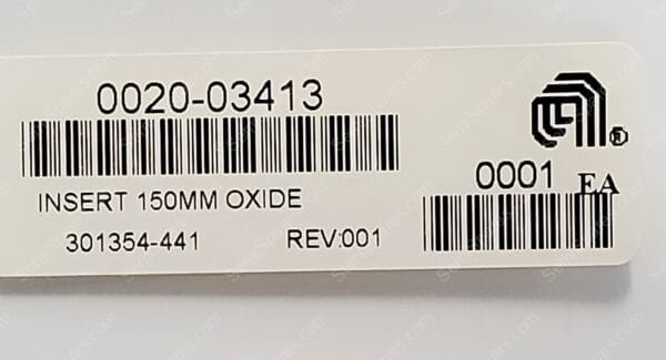 XX-1955-00 | INSERT,150 MM,OXIDE,UDEL,0020-03413,AMAT - Image 4