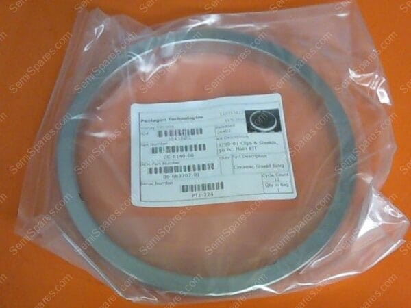 KT-0500-00 | KIT, CLIPS & SHIELDS, 10PC, MAIN ( 5 PCS 6" CERAMIC RINGS & 5 PCS 6" CERAMIC SHIELD RING) - Image 2