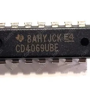 CD4069UBE | INVERTER IC 6 CHANNEL 14-PDIP 3V-18V THROUGH HOLE| TEXAS INSTRUMENTS/ RCA