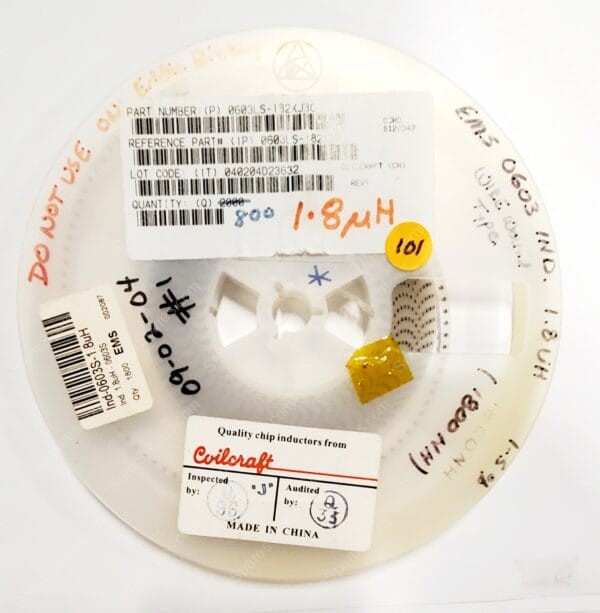 0603LS-182XJRC | RF INDUCTOR FERRITE CORE 5% TO 1.8OH UNSHIELDED 350MA 1.10HM MAX 0603 - Image 4