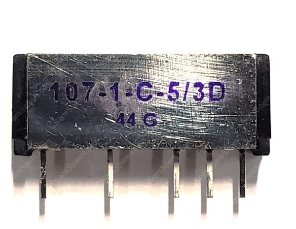 107-1-C-5/3D | REED RELAYS 5V MINI-SIL 107 SERIES THROUGH HOLE 500OHM 250MA SINGLE CHANGE OVER 1 FROM C