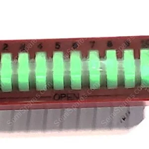 76SB10S | DIP SWITCH SPST 10 POSITION THROUGH HOLE ROCKER ACTUATOR 150MA 30VDC RAISED PC PIN