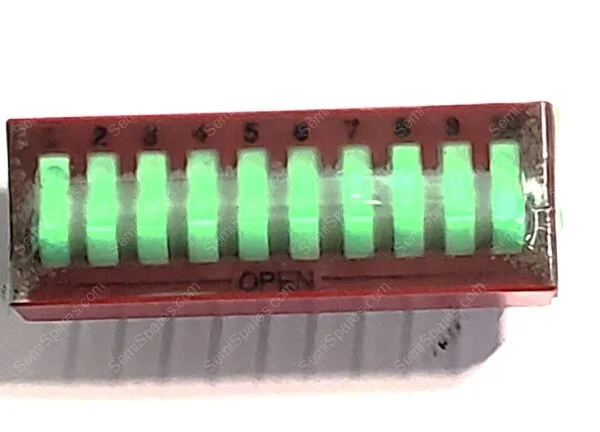 76SB10S | DIP SWITCH SPST 10 POSITION THROUGH HOLE ROCKER ACTUATOR 150MA 30VDC RAISED PC PIN