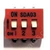 SDA03H1SKD | DIP SWITCH SPST 3 POSITION SURFACE MOUNT SLIDE (STANDARD) ACTUATOR 25MA 24VDC RAISED GULL WING